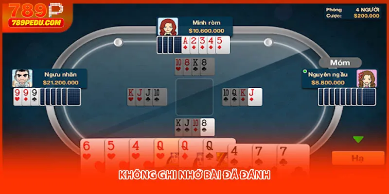 Không ghi nhớ bài đã đánh