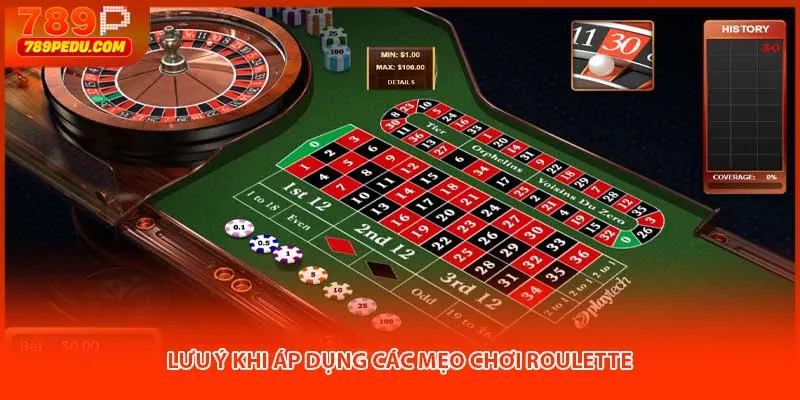 Lưu ý khi áp dụng các mẹo chơi roulette